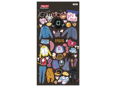 BİGPOİNT STİCKER KIZ KIYAFETLERİ GİYDİR X 15 ADET