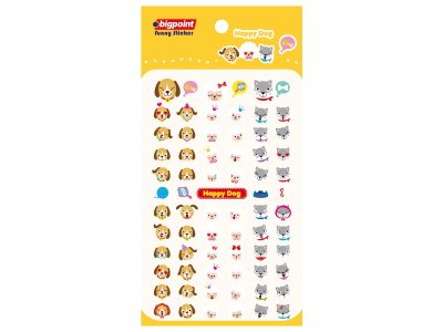 BİGPOİNT STİCKER MUTLU KÖPEKLER X 15 ADET