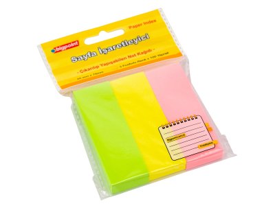 BİGPOİNT YAPIŞKANLI NOT KAĞIDI 3 NEON RENK 25X75MM X 24 ADET