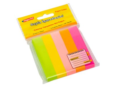 BİGPOİNT YAPIŞKANLI NOT KAĞIDI 5 NEON RENK 15X75MM X 24 ADET